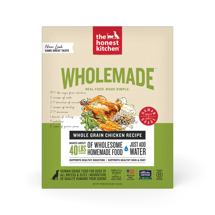 Whole Grain Chicken Dehydrated Dog Food package